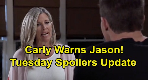 General Hospital Spoilers Tuesday April Update Carly Warns Jason Julian Rejects Cyrus