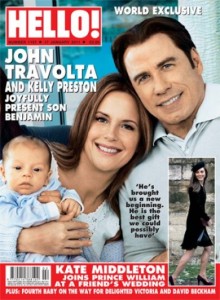 John Travolta and Kelly Preston Introduce Son Benjamin On Two Covers