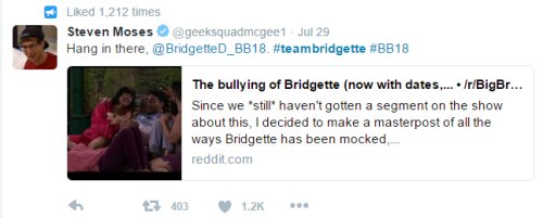 Big Brother 18 Spoilers: Is CBS Covering Up Extreme Bullying of Bridgette on BB18 – Editing to Protect Mean Girl Houseguests?