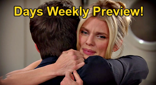 Days of Our Lives Preview Week of October 14: Mark Crashes Chad's Wedding, Fake Abby Exposed and Fiona Pushes Sarah Down Stairs