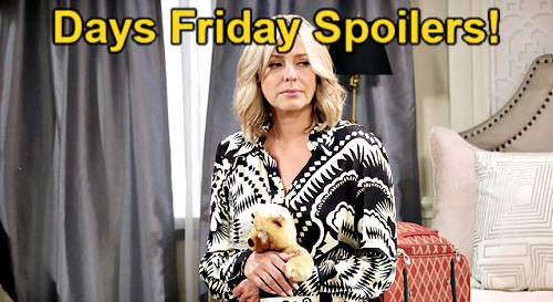 Days of Our Lives Spoilers Friday, January 19: Holly’s Goodbye, Konstantin's Confrontation and Kate vs Harris