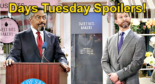 Days of Our Lives Spoilers: Tuesday, August 15 – Hotel Surprise, Mayor Showdown and Love Confessions