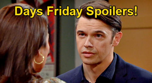 Days of Our Lives Spoilers: Friday, August 4 – Leo Shocks Tripp in Bed – Two Engagement Rings – Melinda Corners Sloan