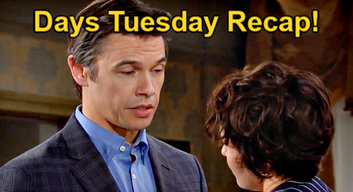 Days of Our Lives Tuesday, June 18 Recap: Bonnie Catches Theresa’s Portrait Chat – Fiona Cook’s Number Changed