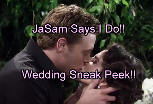 ‘General Hospital’ Spoilers: Sam and Jason Wedding Pics – JaSam Friday Wedding Sneak Peek Video