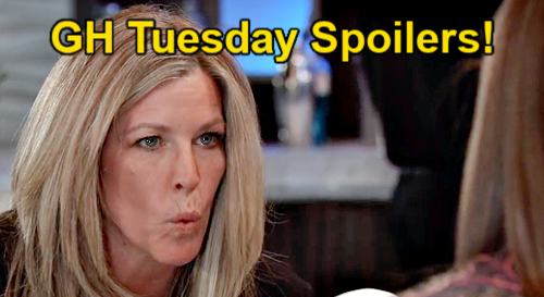 General Hospital Spoilers Tuesday, March 4: Jason Holds Sidwell at Gunpoint, Carly's War Declaration