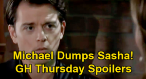 General Hospital Spoilers Thursday March Michael Splits With Sasha Britt Takes Care Of