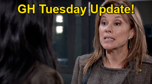 General Hospital Spoilers Tuesday November Update Holly Hideout Search Alexis Hook