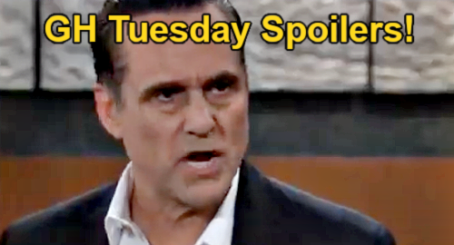 General Hospital Tuesday, June 25 Spoilers: Sonny Blasts Ava, Carly Seeks Brennan’s Expertise, Finn Rages Over Stolen Violet