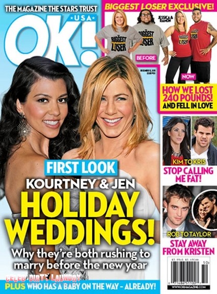 Holiday Weddings For Jennifer Aniston & Kourtney Kardashian (Photo)