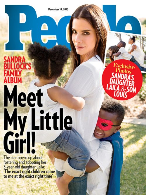 Sandra Bullock Confirms Adoption Of Baby Girl: Poses For People Magazine With Louis And New Daughter Laila