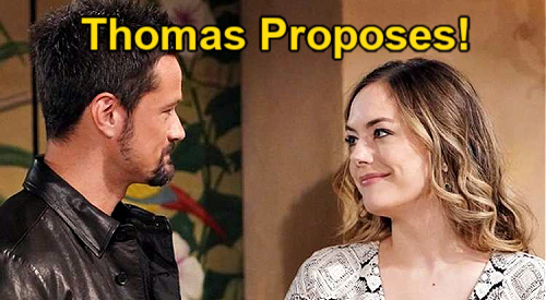 The Bold and the Beautiful Spoilers: Thomas Proposes Marriage to Hope After  Liam Relationship Blows Up? | Celeb Dirty Laundry