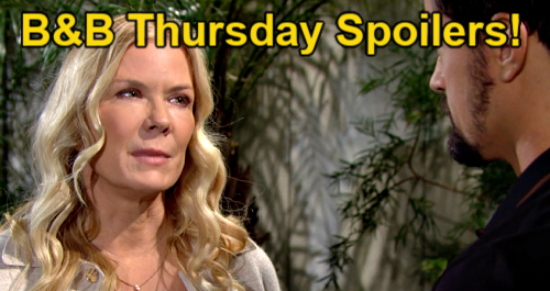 The Bold And The Beautiful Spoilers Thursday February Brooke Banned From Ridge Deacon S