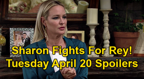 The Young And The Restless Spoilers Tuesday April 20 Sharon Fights For Rey Kyle S Confession Jack Ashland Go To War Celeb Dirty Laundry