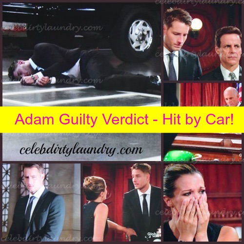 The Young and the Restless (Y&R) Spoilers: Guilty Verdict For Adam, Sentenced to 10 Years – Car Strikes Adam Outside Courtroom