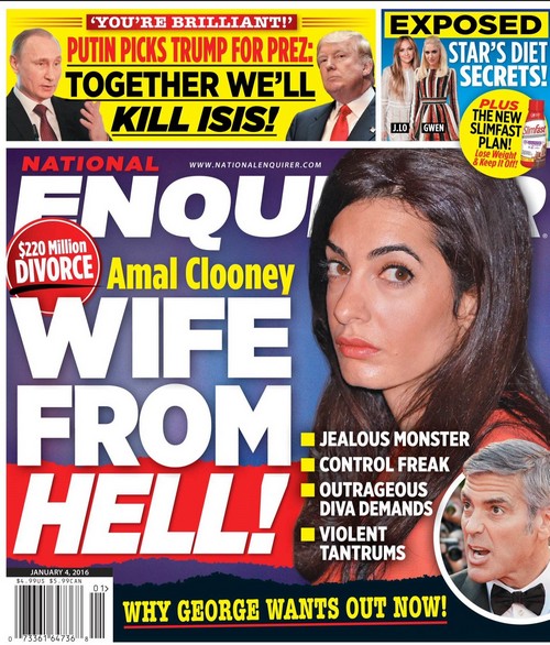 Amal Alamuddin a 'Wife From Hell' - Does George Clooney Want Out Now?