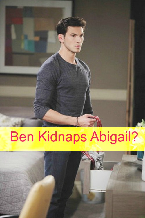 Days of Our Lives (DOOL) Spoilers: Abigail Doubts Chad’s Guilt, Sees Ben’s Dark Side – Enraged Ben Takes Abigail Hostage?