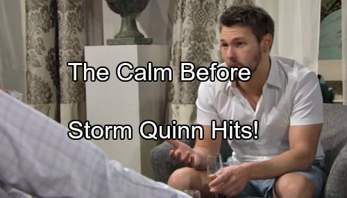 The Bold And The Beautiful Spoilers The Calm Before Storm Quinn Sets Mood For Love Waits