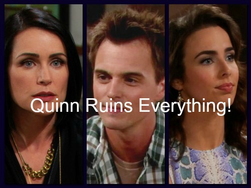 The Bold and the Beautiful (B&B) Spoilers: Quinn Uses Ivy's Blackmail to Derail Liam & Steffy - Crushes Wyatt’s Proposal