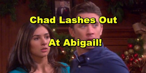 ‘Days of Our Lives’ Spoilers: Chad Discovers Abigail Saying Goodbye to Thomas – Lashes Out At Abby In Rage