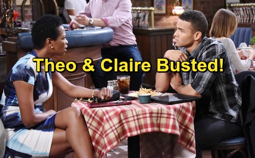 days of our lives does theo stay with claire