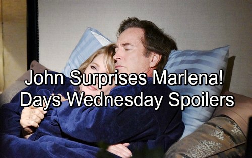 Days of Our Lives Spoilers: John Surprises Marlena – Jade Busted, Makes Tape Anyway – Tripp Ignores Steve’s Advice