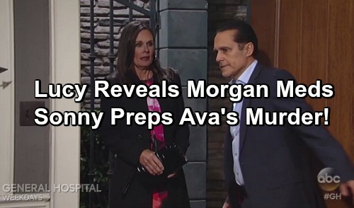 General Hospital Spoilers: Lucy Takes Morgan Pill Bottle To Sonny and Carly - Ava's Fate Sealed in Blood