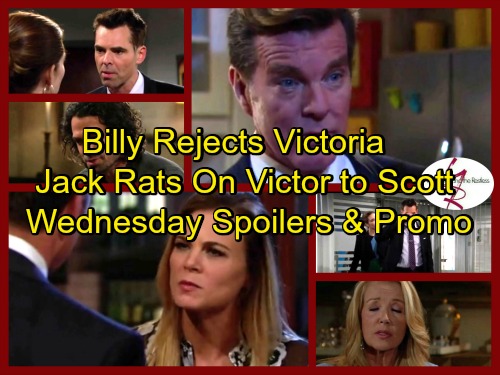 The Young and the Restless Spoilers: Wednesday, April 19 - Billy Torn Between Loves – Jack Rats On Victor To Scott