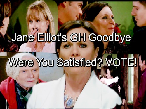 General Hospital Spoilers: Did GH Give Jane Elliot a Proper Goodbye - Satisfied With Tracy's Exit?