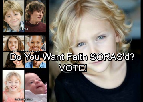 The Young and the Restless Spoilers: Will Faith Newman Be SORAS'd After Camp - Do You Want A Teenage Faith? VOTE!