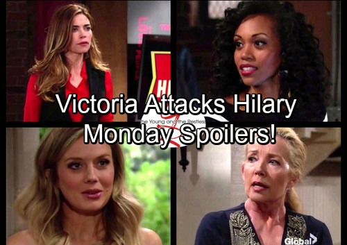 The Young and the Restless Spoilers: Monday, August 21 - Hilary Faces Victoria’s Wrath – Abby's Big News For Nikki