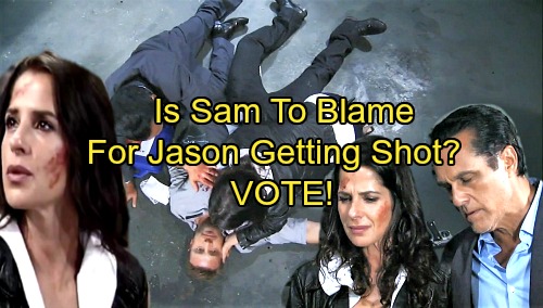 General Hospital Spoilers: Was Jason Shot Because of Sam? Vote in Our GH Poll