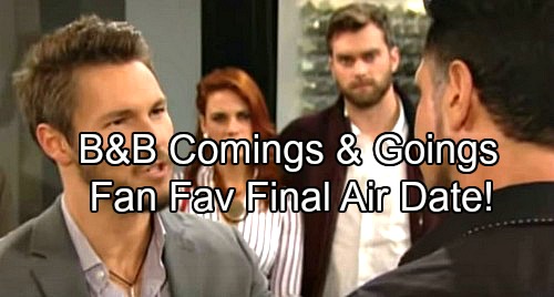 The Bold and the Beautiful Spoilers: Comings and Goings, Casting News - Fan Favorite Final Air Date