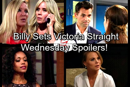 The Young and the Restless Spoilers: Wednesday, September 6 - Billy Sets Victoria Straight – Hilary Pushes Phyllis’ Buttons