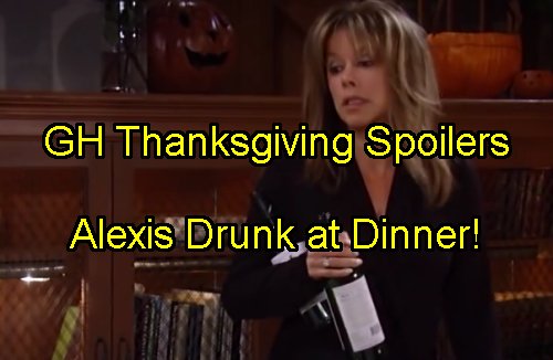 General Hospital Spoilers: Thanksgiving Preview – Alexis Gets Sloppy – Tracy Averts Turkey Day Disaster – Laura Turns to Sonny