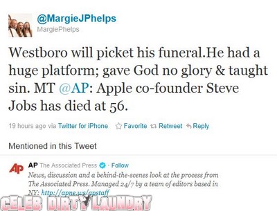 Westboro Baptist Church Hypocritical Over Steve Jobs Death