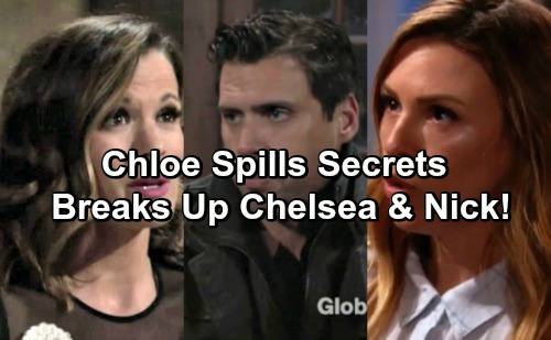 The Young and the Restless Spoilers: Is Chloe The Kiss of Death for Chelsea’s Relationship with Nick