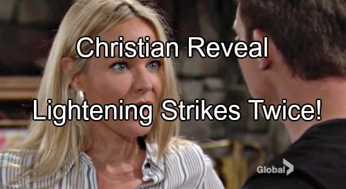 The Young and the Restless Spoilers: Lightening Strikes Twice - Christian Reveal Puts Nick and Sharon At War