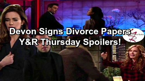 The Young and the Restless Spoilers: Devon Signs Divorce Papers – Scott Has PTSD – Juliet Saves Cane’s Deal