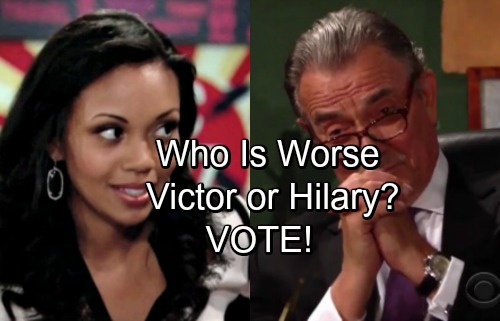 The Young and the Restless Spoilers: Who Is Worse – Victor or Hilary?